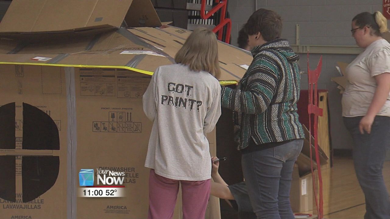 University of Findlay students build Box City to educate on homelessness1.jpg